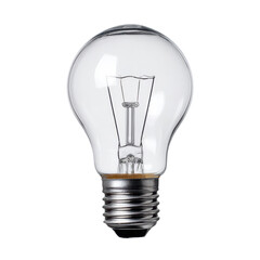 Classic incandescent light bulb against a black background, ready to light up.
