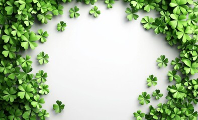 Versatile shamrock cutout with ample copy space for personalization.