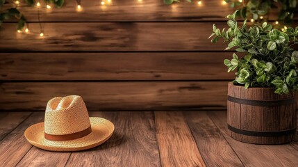 Creative hoedown-themed background with room for customization.