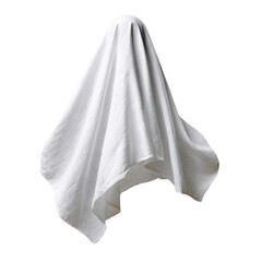 Fototapeta premium White sheet draped artistically, creating soft folds and subtle shadows.