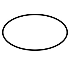 Solid oval outline with smooth curves, ideal for buttons, frames, or soft rounded design elements in UI/UX.