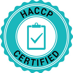 Modern HACCP Certification Seal for Food Safety Assurance
