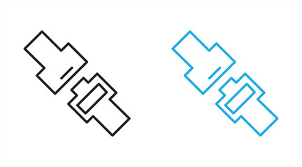 Car seat belt icon vector, vector illustration