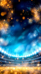 Fireworks display in a stadium