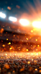 Blurry image of a sports stadium