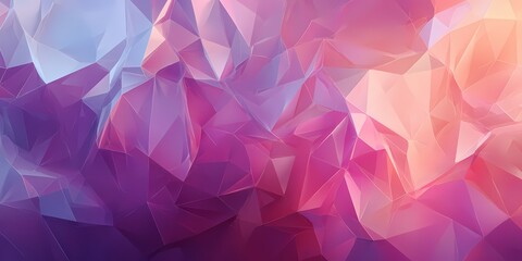 Obraz premium Colorful abstract polygonal background with a blend of pink, purple, and blue tones.