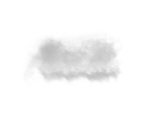 Realistic white smoke cloud effect perfect for design on transparent background