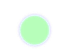 Soft glowing pale green circle element on transparent background