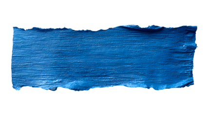 A strip of blue painters tape with a wrinkled texture on a white background, adhesive tape for crafting or diy projects, blue painter's masking tape