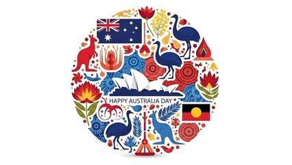 Australia day vector banner, greeting card , 26 January Australia day