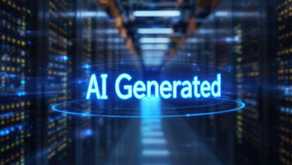 AI Generated image in server room