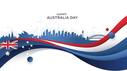 Australia day vector banner, greeting card , 26 January Australia day