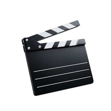 Professional three-dimensional film clapperboard for cinematic production and motion picture projects