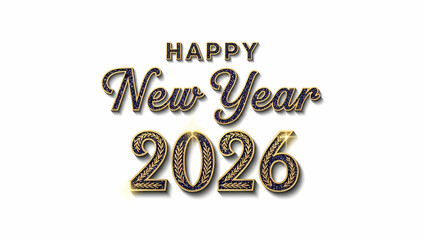 2026 Happy New Year Laurel Motif, Background Removal