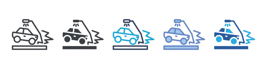 Accident icon set multiple style collection