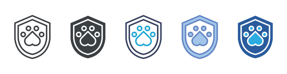 Pet Care icon set multiple style collection