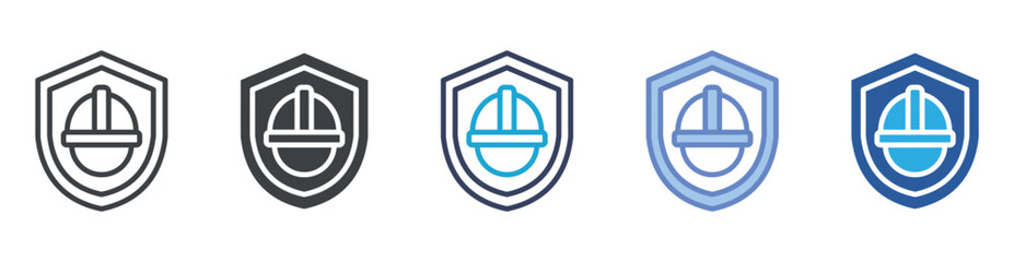 Safety icon set multiple style collection