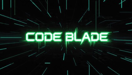 Code Blade: Futuristic Neon Title