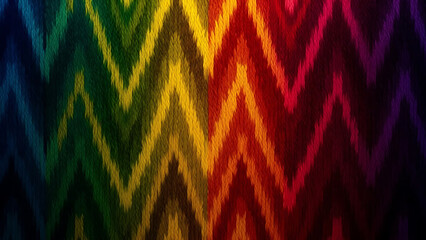 Vibrant chevron pattern in rainbow colors gradient