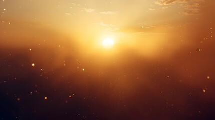 Golden Ethereal Light Rays with Sparkling Particles Abstract Background