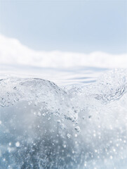 雪解けした水のしぶき背景