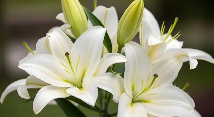 Fototapeta premium white lilies