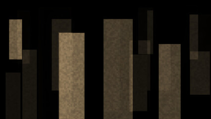 Minimal Abstract City Skyline At Night With Geometric Buildings