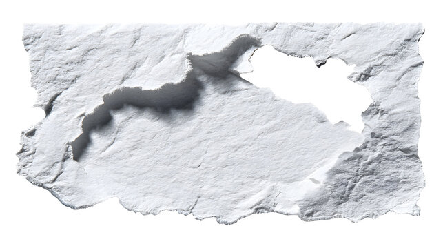 A torn piece of white spunbonded tyvek material with rough edges and texture on a plain background with industrial and fabric and synthetic and fiber