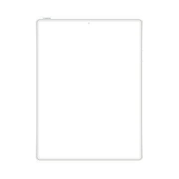 This clay tablet mockup features a clean and minimalist design with a blank screen, perfect for showcasing app designs, website layouts, or digital content.