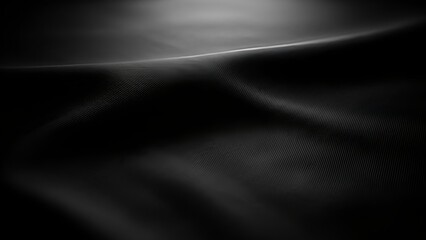 a dark abstract background features a flowing textured surface with subtle highlights and shadows...