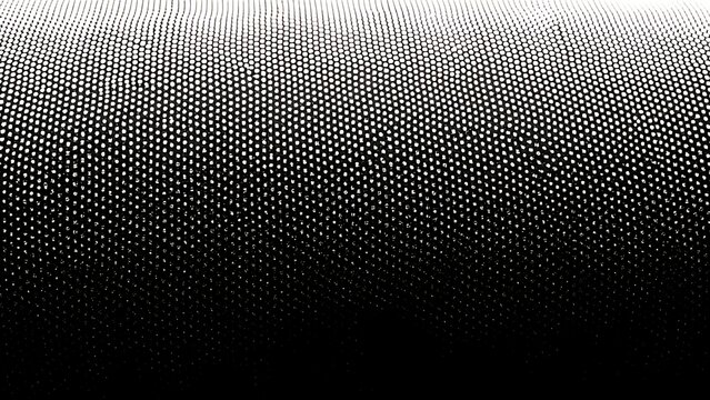 a grayscale abstract background featuring a gradient of densely packed dots transitioning from dark to light creating a textured visual effect