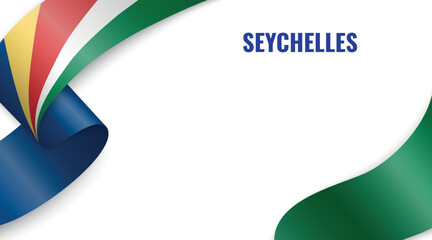 Seychelles Flag Ribbon Celebration Banner Design