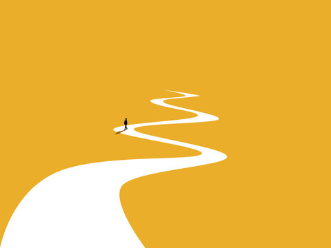 businessman has come halfway.