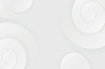 Clean minimal abstract background with soft organic shapes and subtle layered shadows in white tones. Smooth flowing forms create a calm and modern composition suitable for elegant visual design.