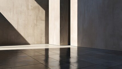 Ultra clean ultra realistic HDR minimalist geometric background with soft shadows and modern luxury aesthetic