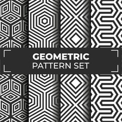 Set of seamless geometric patterns