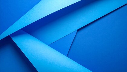Abstract blue paper shapes