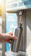 Refill station zero waste initiative promoting sustainability and environmental awareness