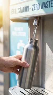Refill station zero waste initiative promoting sustainability and environmental awareness