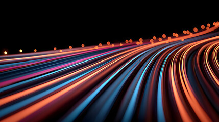 Colorful light trails create dynamic and vibrant visual effect in motion
