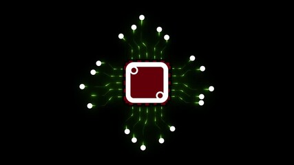  Neon Circle Lights with text in Square Frames Background VJ Loop in 4K. Creative trended colour abstract background VJ loop animation for you, choose