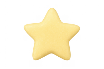 Yellow star 3d icon rendering transparent background