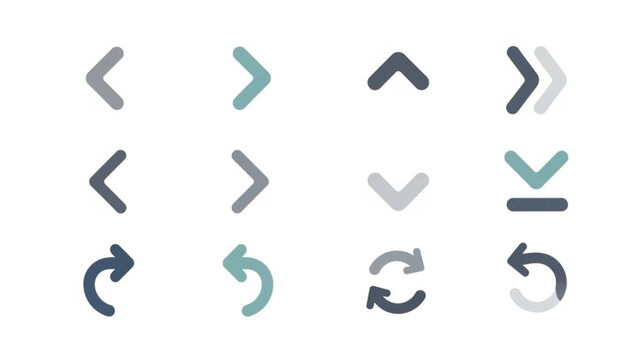 Soft Outline Navigation Arrow Icon Pack Vector for Clean UI and Mobile App Design
