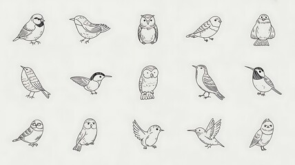 set of hand drawn illustrations
