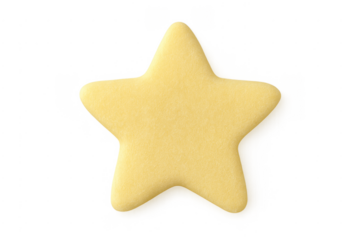 Yellow star shape a symbol of success and reward