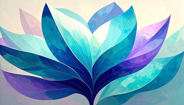 Abstract flower design with layered petals - Powered by Adobe