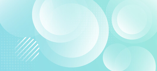Fototapeta premium Minimalist banner background. Green and blue gradations.Circle geometric background. Simple design. Vector. EPS 10