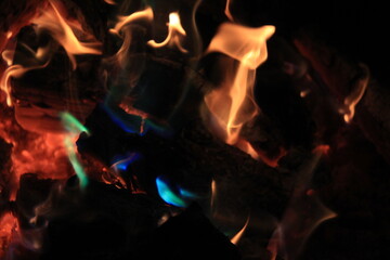 The Fire Glows in Blue