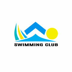 Modern Swimming Club Logo vector design 