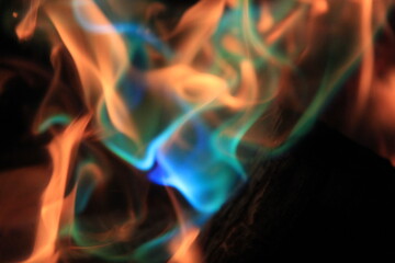 The Fire Glows in Blue